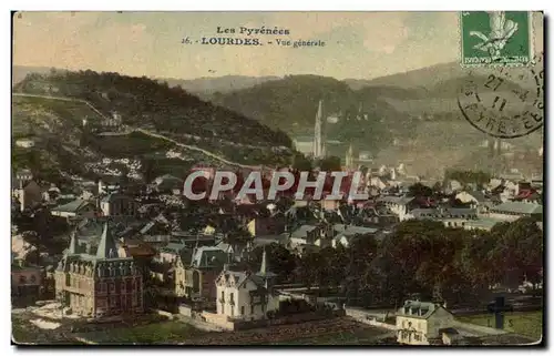 Cartes postales Les Pyrenees Lourdes Vue generale