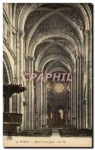 Cartes postales Poissy Eglise Notre Dame La Nef