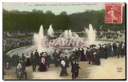 Ansichtskarte AK Versailles Le Bassin de Latone un Dimanche de Grandes Eaux