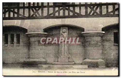 Ansichtskarte AK Rouen Statue de Jeanne d&#39Arc Par Del Sarte