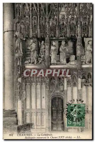 Cartes postales Chartres La Cathedrale Baldaquin entourant le choeur