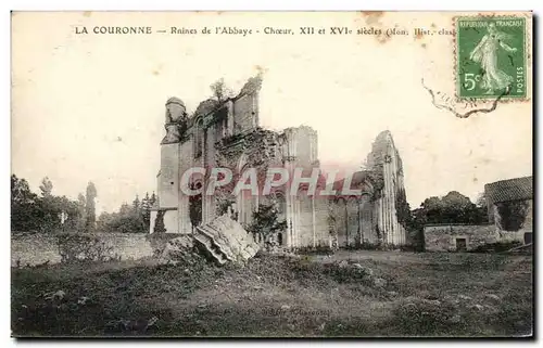 Cartes postales La Couronne Ruines de l'Abbaye Choeur