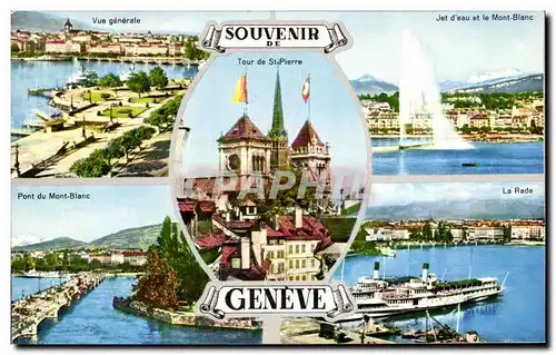 Cartes postales Souvenir De Geneve