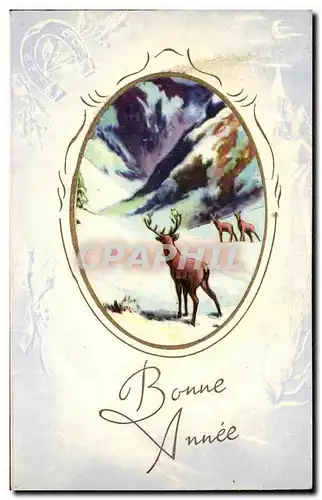 Cartes postales Bonne Annee Biche