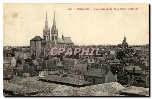 Ansichtskarte AK Moulins Vue prise de la Tour Saint Gilles