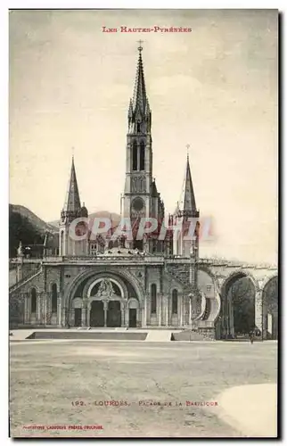 Cartes postales Lourdes Facade De La Basilique