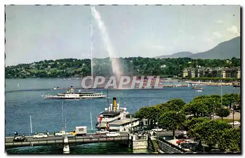 Cartes postales Geneve Vue sur la Rade et le Jet Suisse