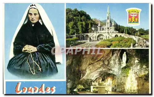 Ansichtskarte AK Lourdes Ste Bernadette La basilique La grotte