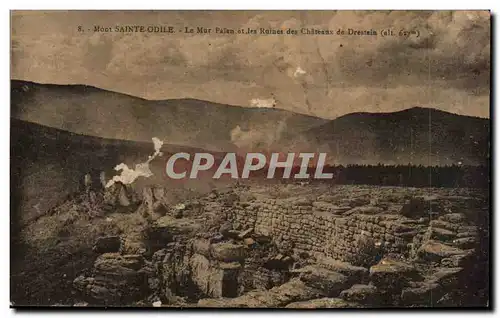 Cartes postales Mont Sainte Odile Le Mur Paien et les ruines des chateaux de Drestein