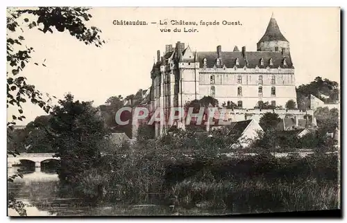 Ansichtskarte AK Chateaudun Le chateau Facade Ouest Vue Du Loir