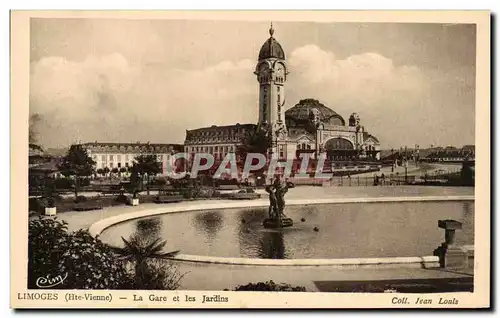 Ansichtskarte AK Limoges La Gare Et Les Jardins