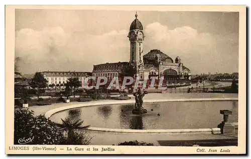 Cartes postales Limoges La Gare Et Les Jardins