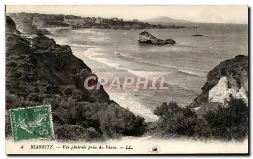 Ansichtskarte AK Biarritz Vue Generale Prise Du Phare