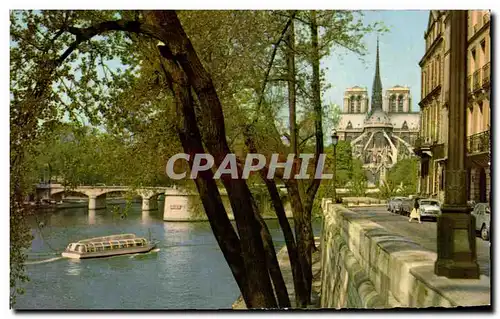 Cartes postales moderne Paris L&#39Abside de Notre Dame de Paris et la Seine depuis l&#39lle Saint Louis