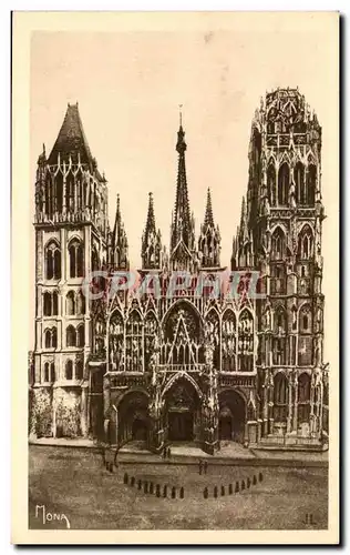 Cartes postales Rouen La Ville Musee Facade de la Cathedrale