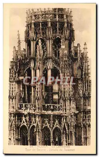 Cartes postales Rouen La Cathedrale Tour de Beucre Details du Sommet