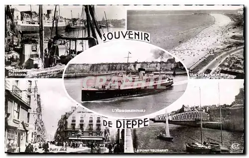 Ansichtskarte AK Souvenir De Dieppe Bateau l&#39Arromanches Puis sale