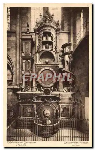 Cartes postales Cahedrale De Strasbourg L'Horloge