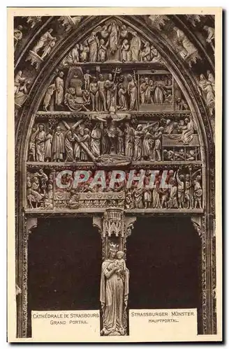 Cartes postales Cahedrale De Strasbourg Grand Portail