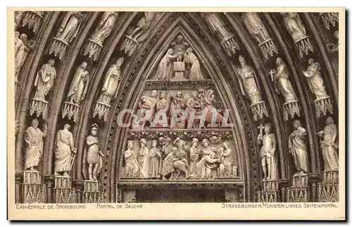 Cartes postales Cahedrale De Strasbourg Portail De Gauche