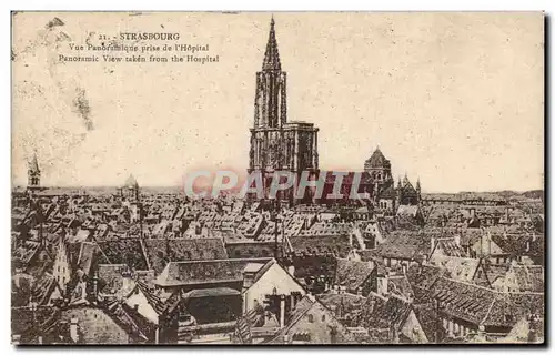 Ansichtskarte AK Strasbourg Vue Panoramique prise de I&#39Hopital