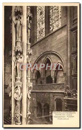 Ansichtskarte AK Cathedrale De Strasbourg Colonne Des Anges