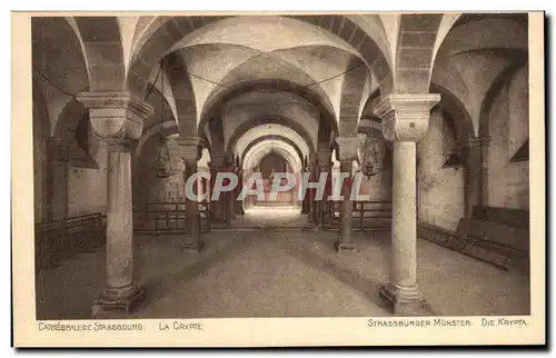 Cartes postales Cathedrale De Strasbourg La Crypte