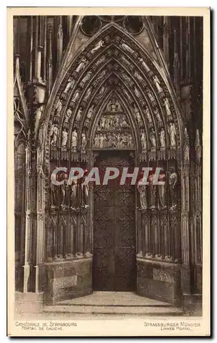 Cartes postales Cathedrale De Strasbourg Portail De Gauche