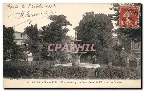 Cartes postales Paris Villa Montmorency Rond Point de I&#39Avenue du Square