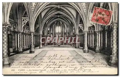 Cartes postales Paris La Sainte Chapelle La Crypte