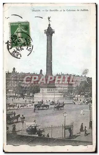 Cartes postales Paris La Bastille Et La Colonne De Juillet