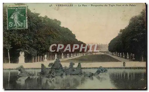 Ansichtskarte AK Versailles Le Parc Perspective Du Tapis Vert Et Du Palsis