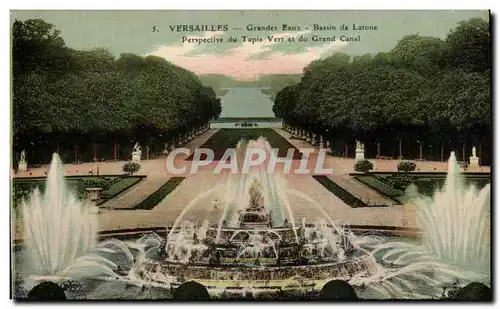 Ansichtskarte AK Versailles Grandes Eaux Bassin De Latone Perspective Du Tapis vert et du grand canal