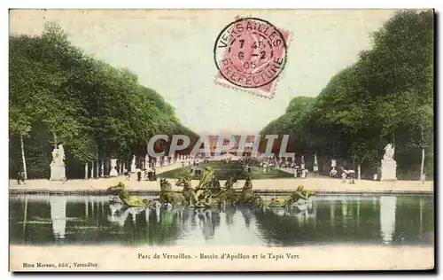 Cartes postales Pare De Versailles Bassin D&#39Apollon Et Le Tapis Vert