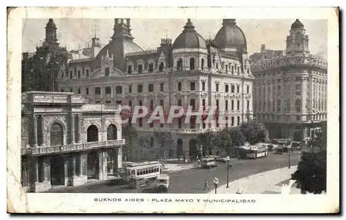 Cartes postales Buenos Aires Plaza Mayo Y Municipalidad