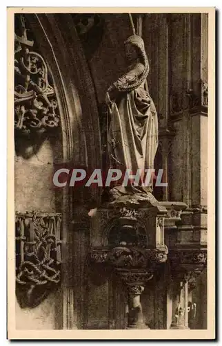 Ansichtskarte AK Bourg Eglise de Brou Statuette Du Tombeau de Marguerite d&#39Autriche Madeleine avant sa convers