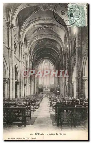 Cartes postales Epinal Interieur de l'Eglise