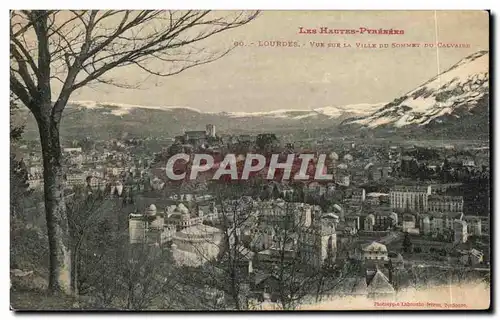 Ansichtskarte AK Lourdes Vue Sur La Ville Du Sommet Du Calvaire