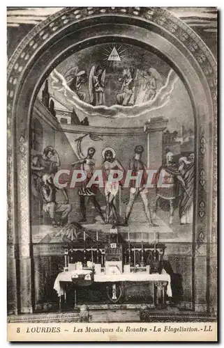 Cartes postales Lourdes Les mosaiques du Rosaire La Flagellation