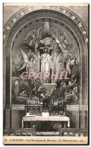 Cartes postales Lourdes Les Mosaiques du Rosaire La Resurrection