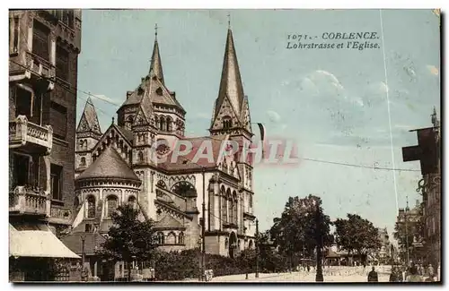 Cartes postales Coblence Lohrstasse et L&#39Eglise