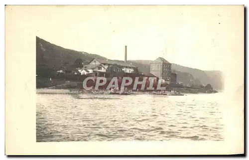 CARTE PHOTO Barques pres d&#39un lac (Annecy ?)