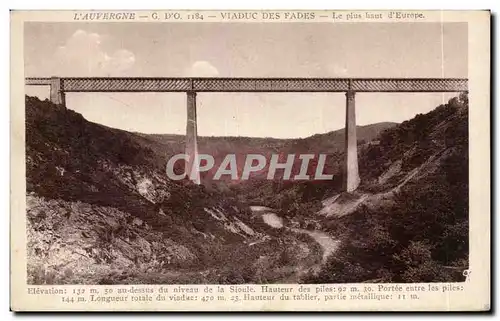 Cartes postales L&#39Auvergne Viaduc Des Fades