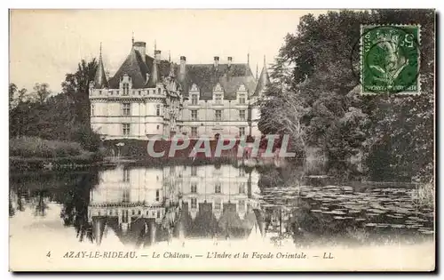 Cartes postales Azay Le Rideau Le Chateau L&#39Indre et la Facade Orientale