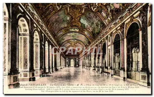 Ansichtskarte AK Palais De Versailles La Galerie Des Glaces