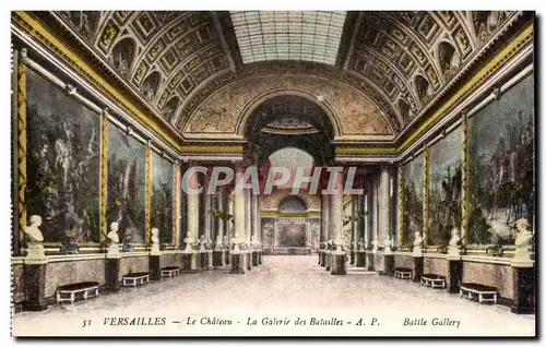 Cartes postales Versailles Le Chateau La Galerie Des Batailles