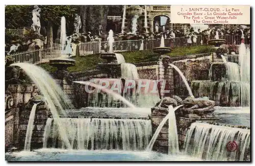 Ansichtskarte AK Saint Cloud Le Parc Grandes Eaux La Grande Cascade