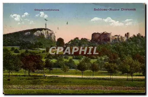 Cartes postales Gempen Aussichtsturm Schloss Ruine Dorneck Suisse