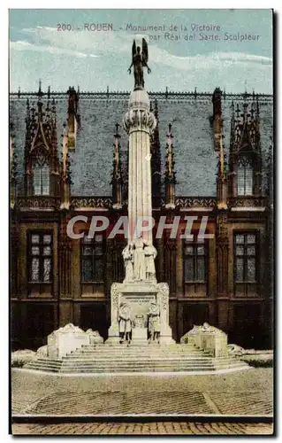 Cartes postales Rouen Monument De La Victoire Par Real Del Sarte Sculpteur