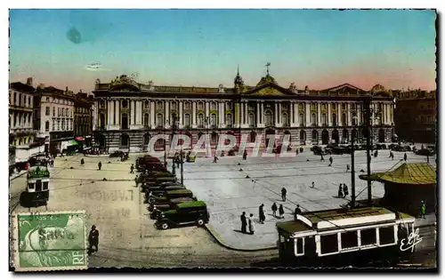 Ansichtskarte AK Toulouse Facade du Capitole Hotel de Ville Tramway